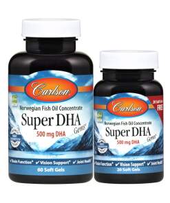 Carlson Labs - Super DHA Gems 500mg - 60 + 20 softgels