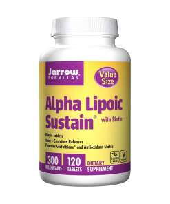 Jarrow Formulas - Alpha Lipoic Sustain 300mg with Biotin - 120 tablets