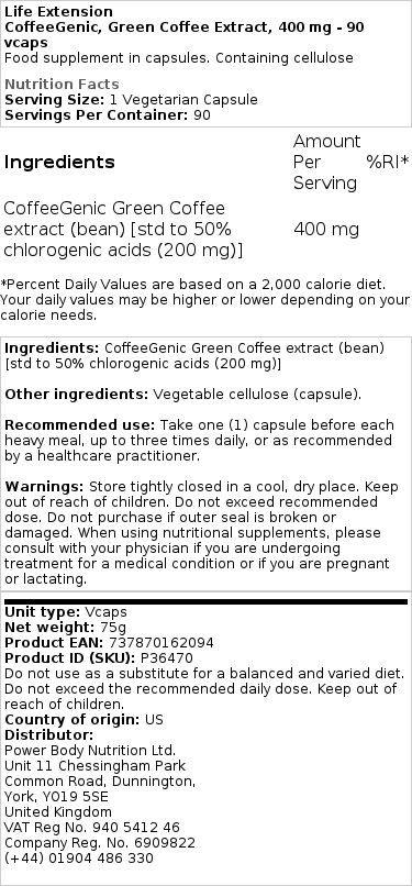Green Coffee Extract