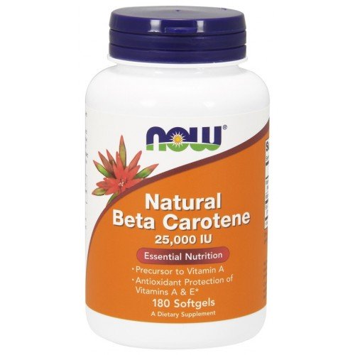 NOW Foods - Beta Carotene Natural 25 000 IU - 180 softgels