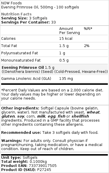 500mg - 100 softgels