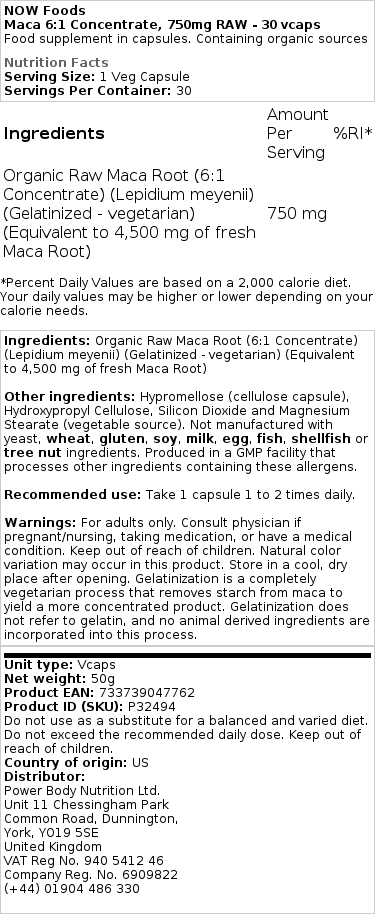 750mg RAW - 90 vcaps