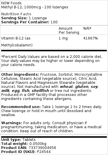 1000mcg - 100 lozenges