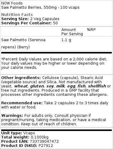 Fructe de Palmier Pitic - 550mg · 100 vcaps - imagine 3