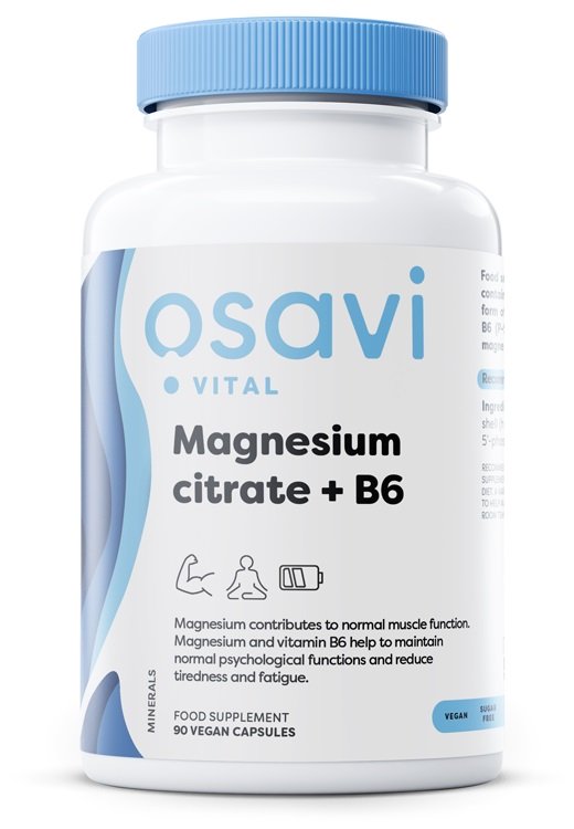 Magnesium Citrate + B6 - 90 vcaps
