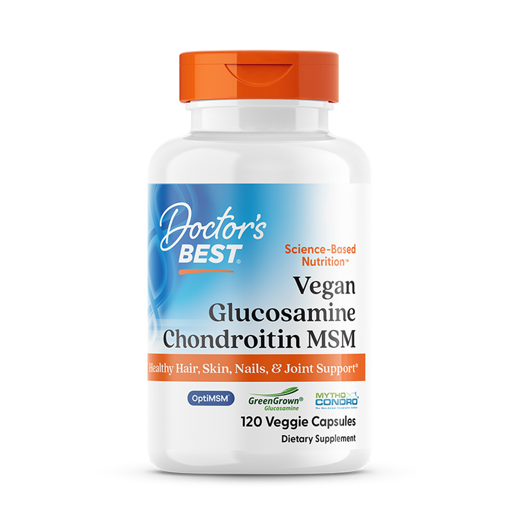 Doctor's Best - Vegansk Glucosamin & Chondroitin & MSM - 120 kapsler