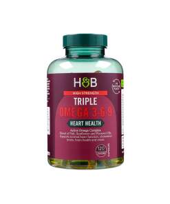 Holland & Barrett - Højstyrke Triple Omega 3-6-9 - 120 kapsler