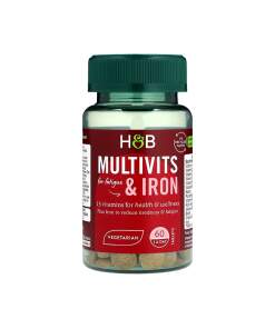 Holland & Barrett - Multivitaminer & Jern - 60 tabletter (EAN 5059604689468)