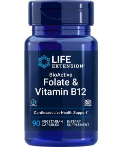 Life Extension - Bioaktiv folat & vitamin B12 - 90 kapsler