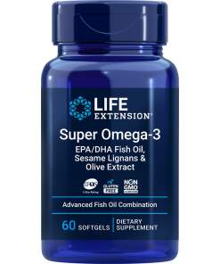 Life Extension - Super Omega-3 EPA/DHA med Sesam Lignaner & Olivenekstrakt - 60 bløde kapsler