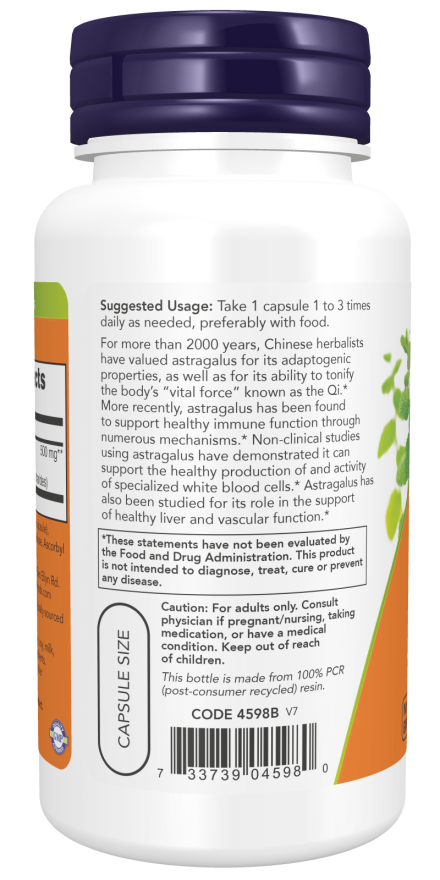 Extract de Astragalus - 500 mg · 90 vcaps - imagine 3