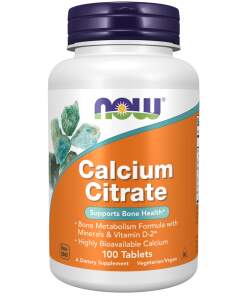 NOW Foods - Calcium Citrate med mineraler og vitamin D-2 - 250 tabletter