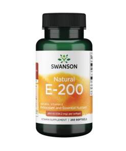 SWANSON E-vitamin Naturlig 200IE 250 kapsler