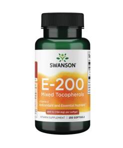 SWANSON E-vitamin blanding 200IU 250 kapsler