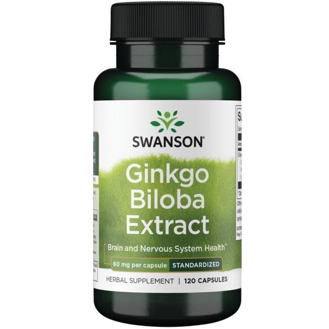 SWANSON Ginkgo Biloba ekstrakt GinkgoSelect 60mg 120 kapsler