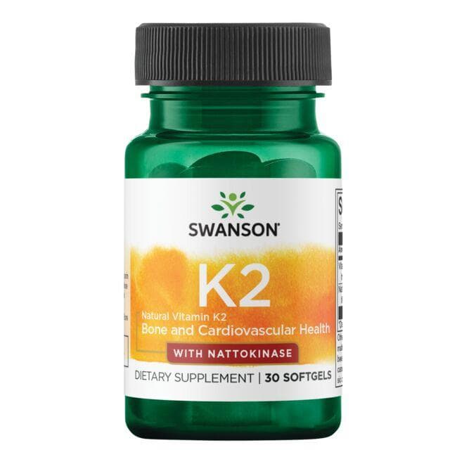 SWANSON Vitamin K-2 + Nattokinase 30 kapsler