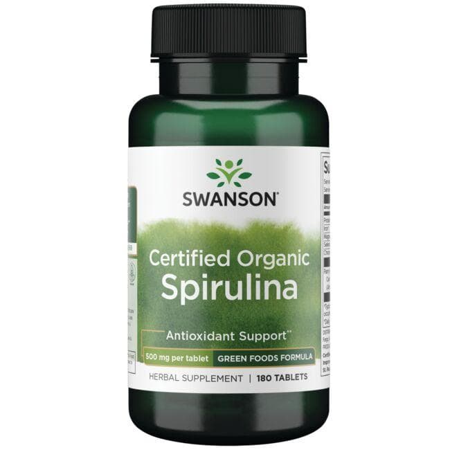 Swanson - Økologisk Spirulina - 180 tabletter