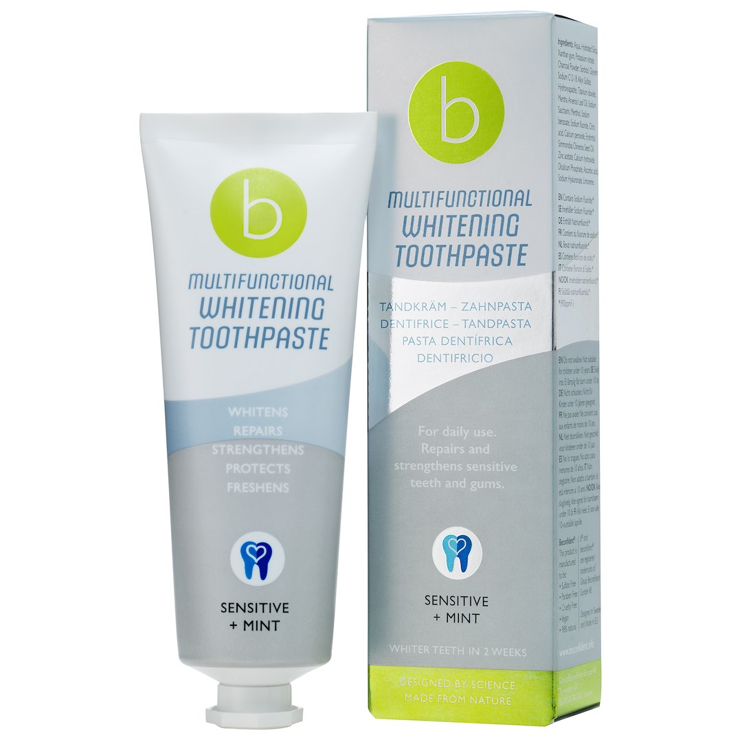 BECONFIDENT Multifunctional whitening toothpaste for sensitive teeth with mint flavour (75 ml)