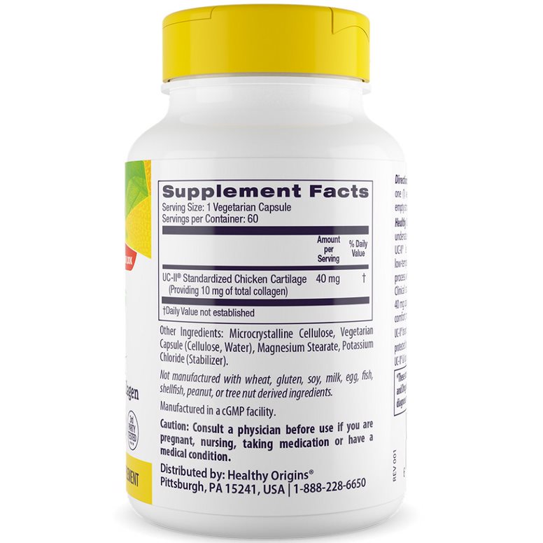 Healthy Origins Natural UC II 40mg - 60 capsule vegetale - imagine 3