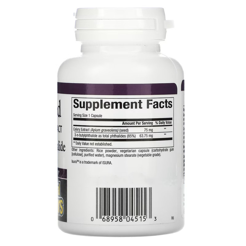 Natural Factors Extract de Semințe de Țelină 85% Ftalide - 60 capsule vegetale - imagine 3