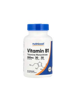 Nutricost Vitamin B1 Thiamine 500 mg  (30 Capsules)