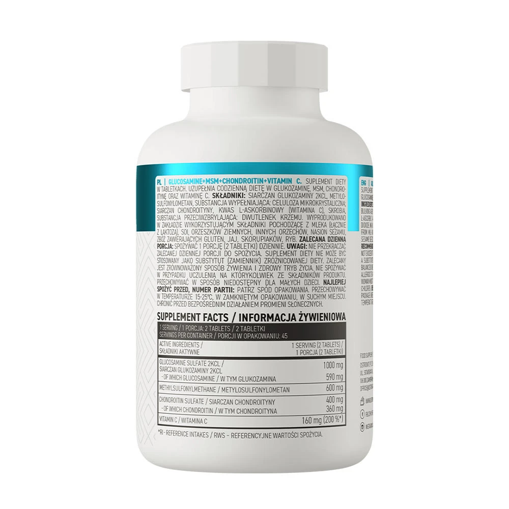 OSTROVIT Glucosamine + MSM + Chondroitin + Vitamin C - Susținere pentru Mobilitate și Sănătatea Articulațiilor (90 comprimate) - imagine 7