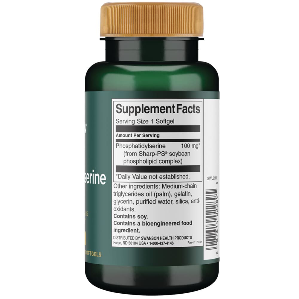 Swanson Fosfatidilserina 100mg - 90 capsule moi pentru susținerea funcției cognitive - imagine 3