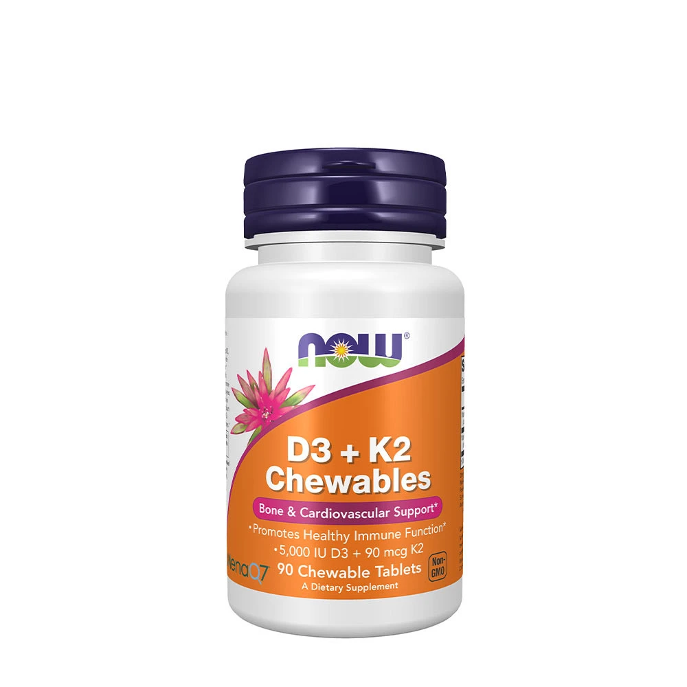 NOW D-3 + K-2 (MK-7) (90 Chewables)