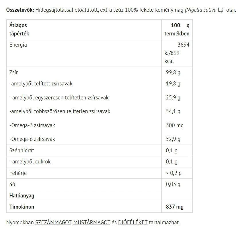 Natur Tanya Ulei 100% din Semințe de Chimion Negru (50 ml) - imagine 2