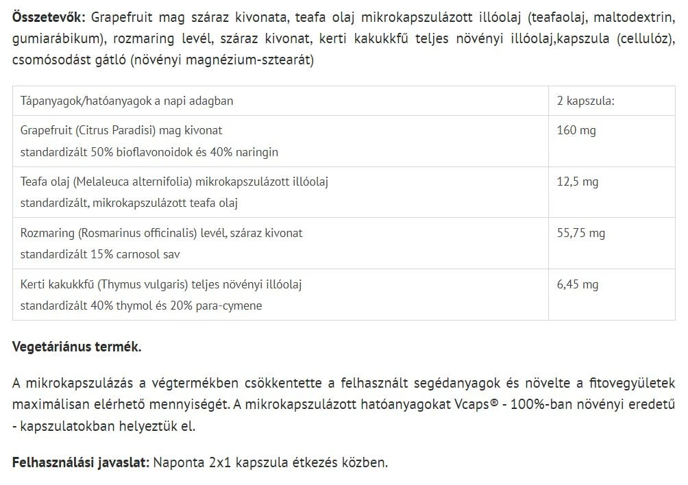 Natur Tanya E. FitoTree kapszula - Supliment nutritiv cu extracte vegetale (60 capsule) - imagine 2