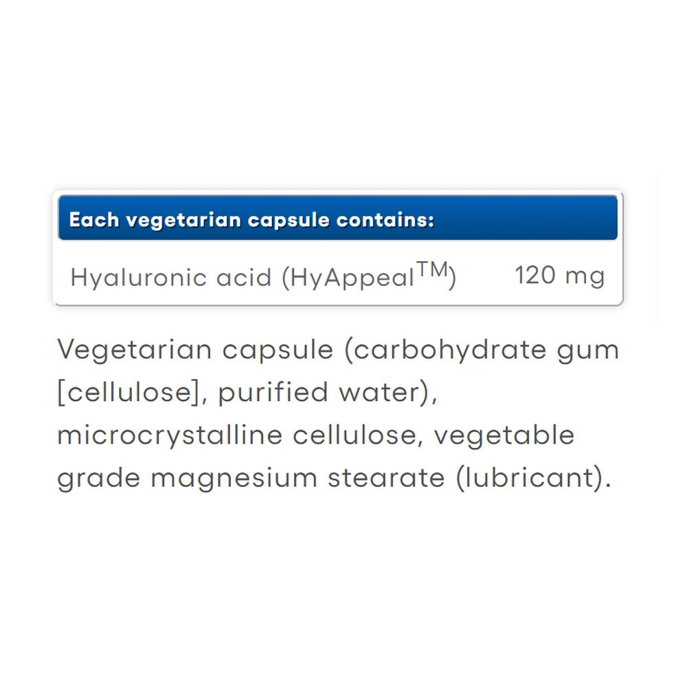 Natural Factors HyAppeal Acid Hialuronic Vegan (60 Capsule) - imagine 2