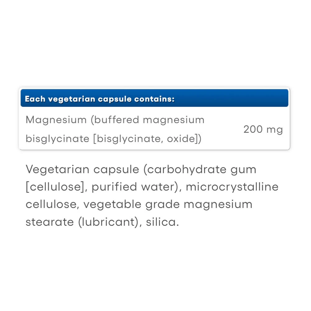 Natural Factors Magnesium Bisglycinate Pure 200 mg - Sprijin pentru Funcția Musculară și Osoasă (120 Capsule) - imagine 2