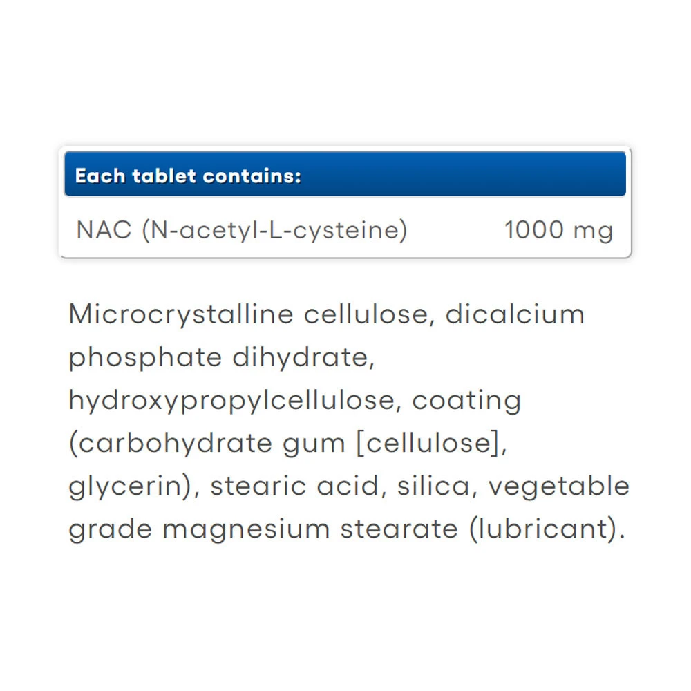 Natural Factors N-Acetyl-L-Cisteină 1000 mg - 90 Comprimate - imagine 2
