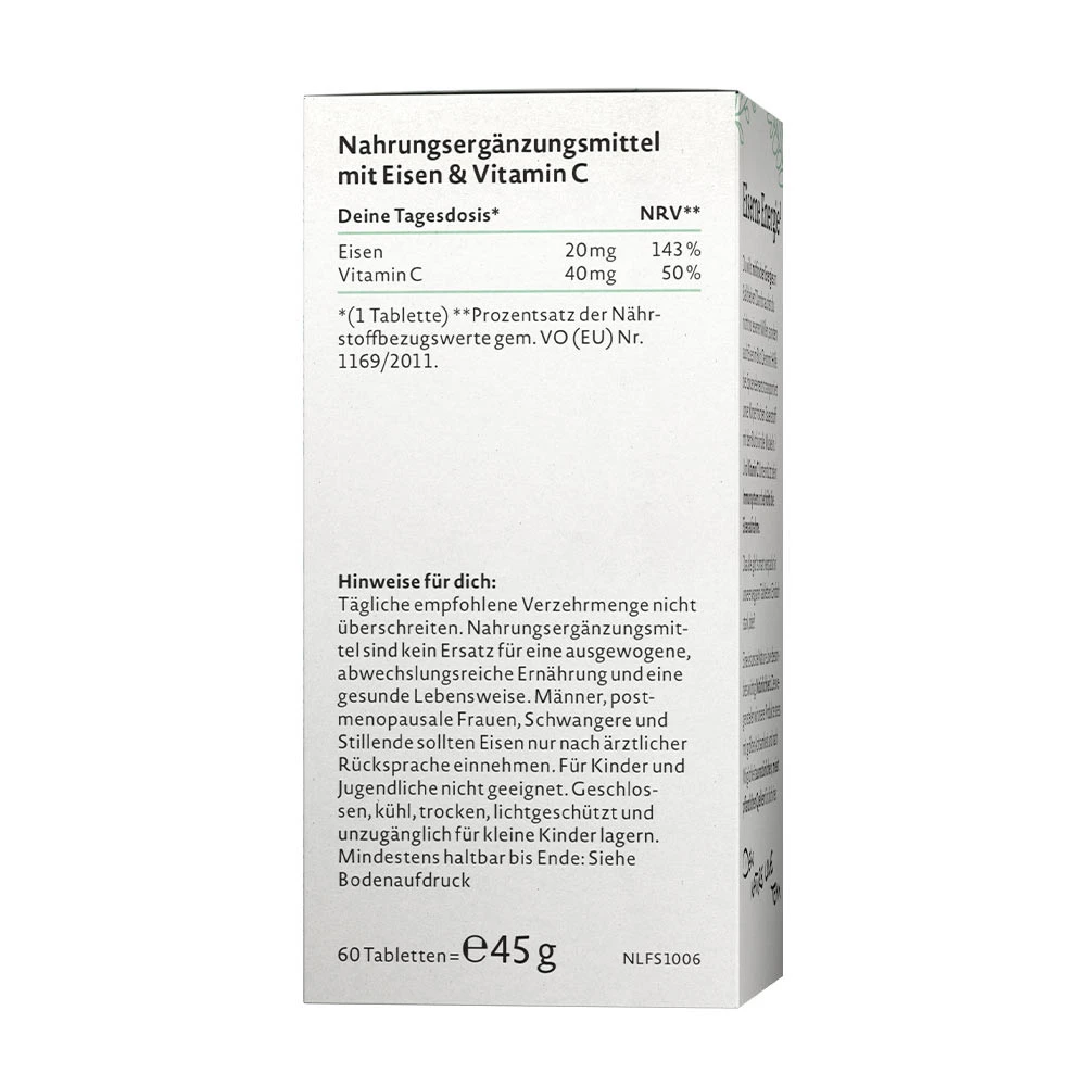 Nature Love Fier & Vitamina C - Sprijin pentru Energie și Imunitate (60 Comprimate) - imagine 2