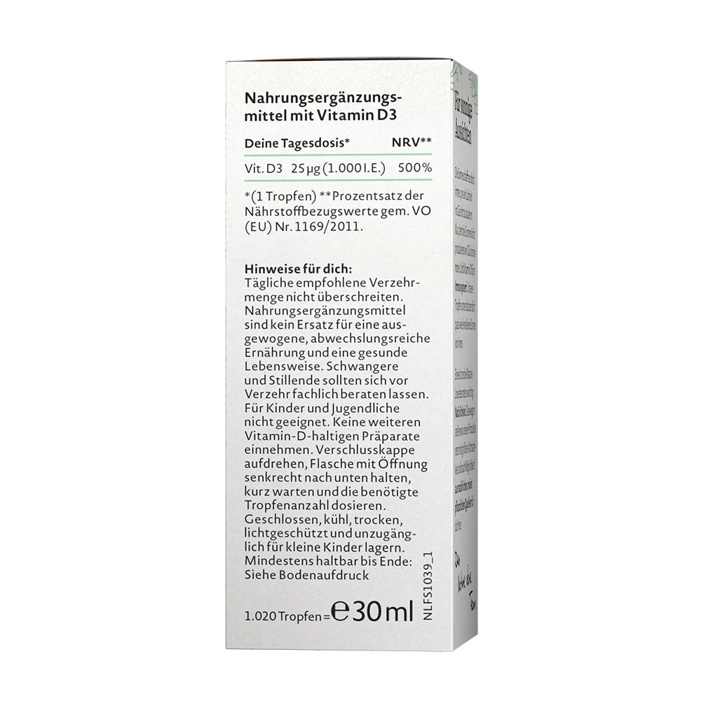 Nature Love Vitamina D3 1000 UI - Supliment Lichid (30 ml) - imagine 2