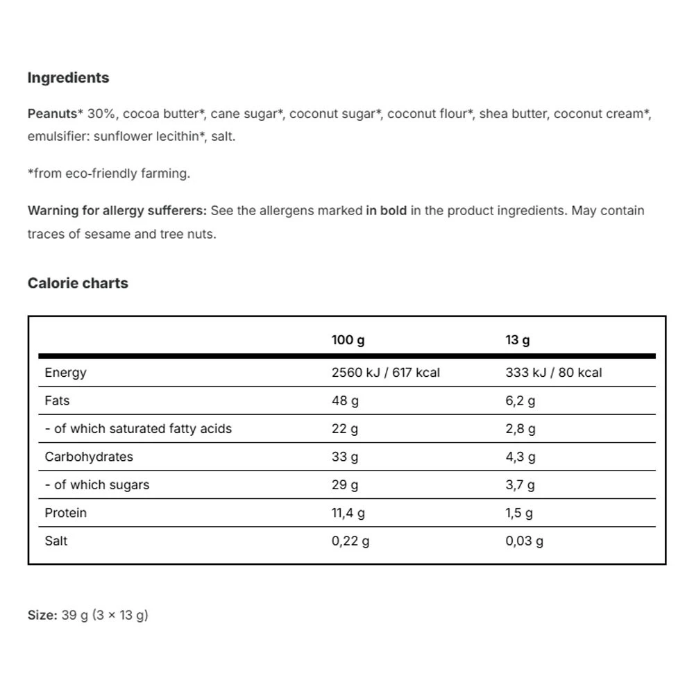 Vilgain Bio Căni de Unt de Arahidă Alb - Bliss Unt de Arahidă (39 g) - imagine 2