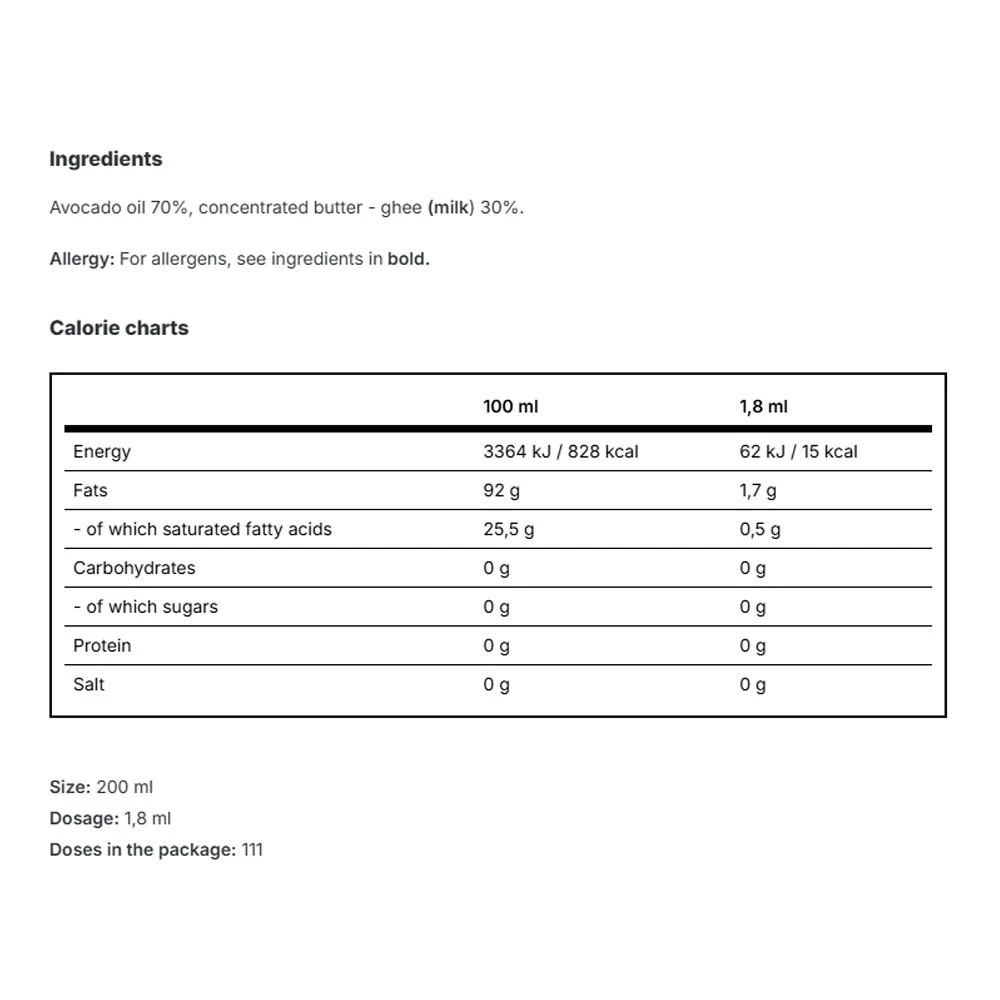 Vilgain Spray de Ghee cu Ulei de Avocado (200 ml) - imagine 2