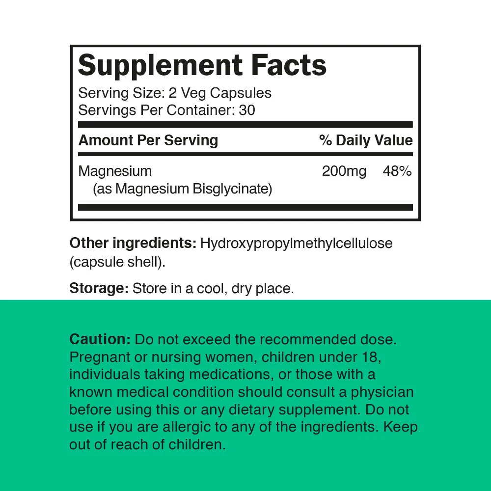 Vitamin360 Magnesium Bisglycinate 200 mg - 60 Capsule Vegetale
Supliment de magneziu chelat cu glicină pentru susținerea funcției musculare și osoase normale. Formula ușor absorbibilă cu biodisponibilitate ridicată. - imagine 2